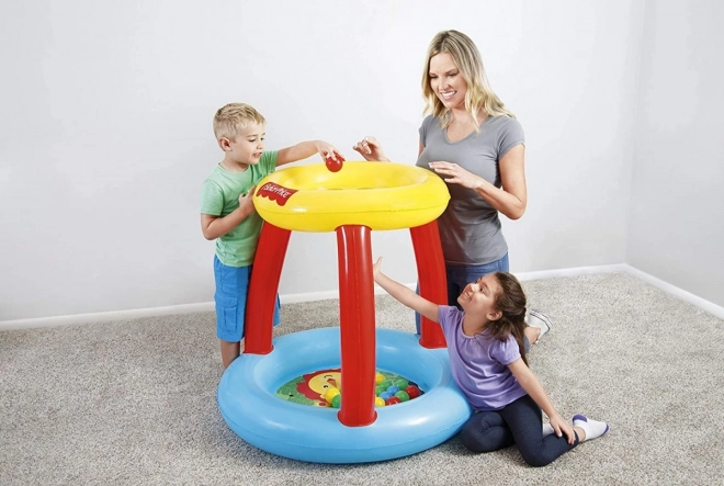 Fisher Price kolíska so strieškou a loptičkami Zvierací priatelia 89 x 89 x 84 cm