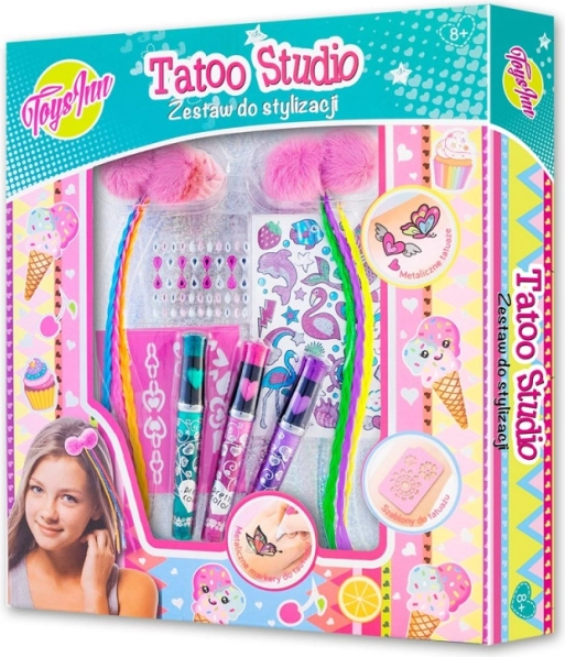 Súprava Tatoo Studio na vlasy s copíkmi