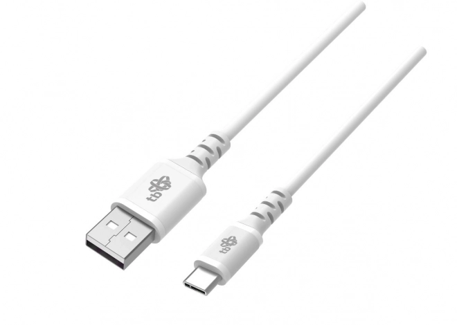 Silikónový USB-USB C kábel 1 m biely s rýchlym nabíjaním