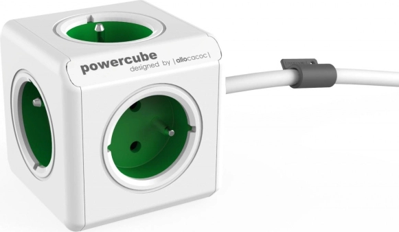 Predlžovacia zásuvka PowerCube Extended 1,5 m, zelená