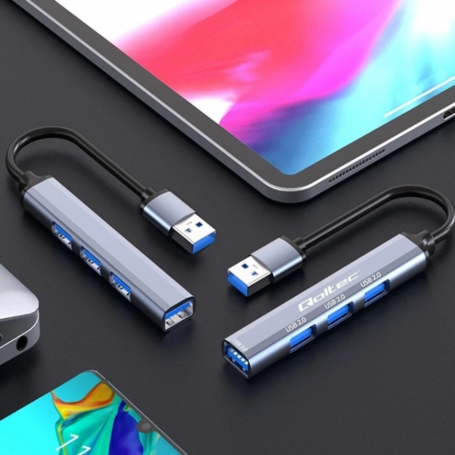 USB hub 4v1 Qoltec