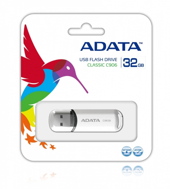 Klasický USB kľúč DashDrive 32GB USB2.0 Biela