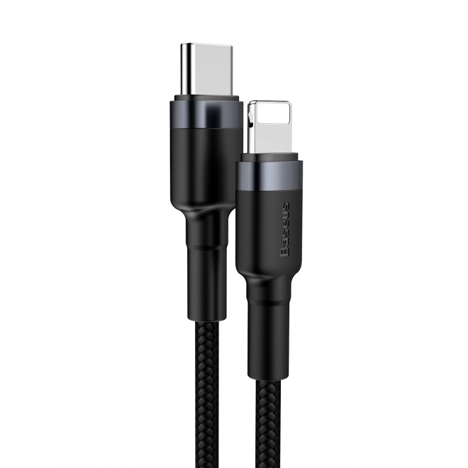 Kábel Baseus Cafule USB-C na Lightning PD 18W 1m šedo-čierny