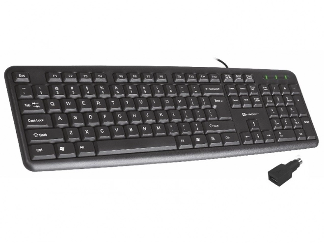 Klávesnica Tracer Maverick čierna s USB + PS2 adaptérom