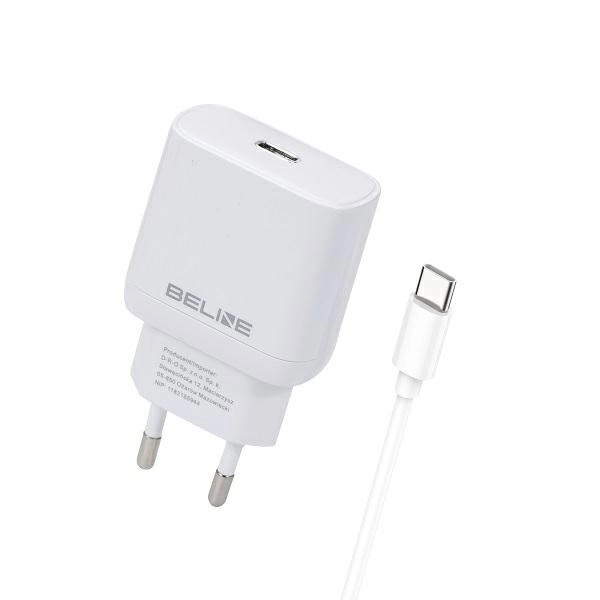 30W sieťová nabíjačka GaN USB-C + kábel USB-C – Biela