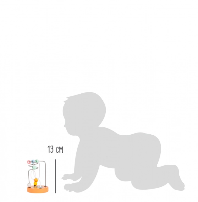 Motorický labyrint v pastelových farbách so šteniatkom Mýval