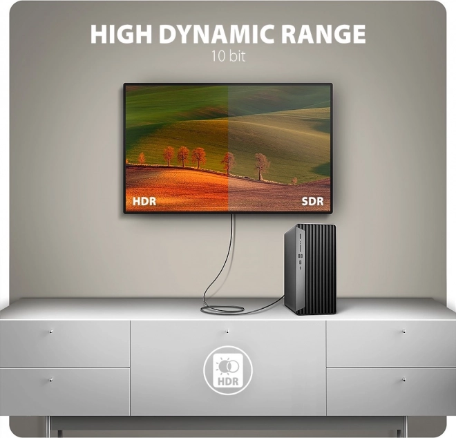 Aktívny adaptér DisplayPort na HDMI 4K/60Hz 1,8m