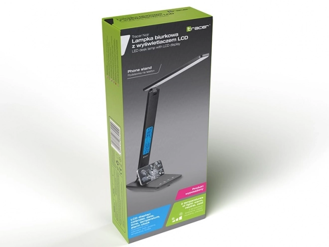 Stolová lampa Noir LED s LCD displejom