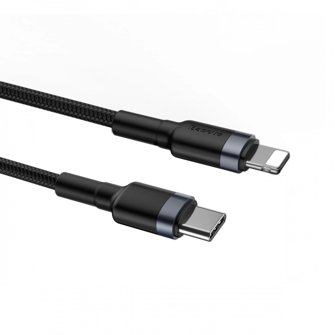 Kábel Baseus Cafule USB-C na Lightning PD 18W 1m šedo-čierny