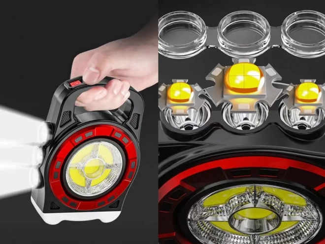 Prenosná solárna LED lampa s powerbankou