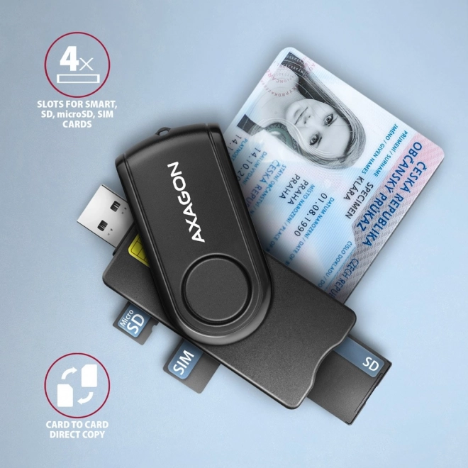 Čítačka kariet AXAGON PocketReader USB