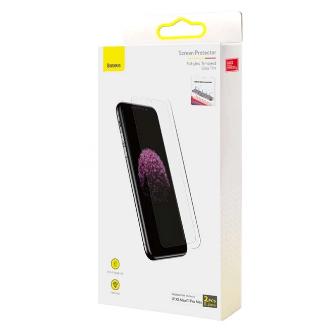 Baseus Tvrdené sklo 0,3mm pre iPhone XS Max / 11 Pro Max (2ks)