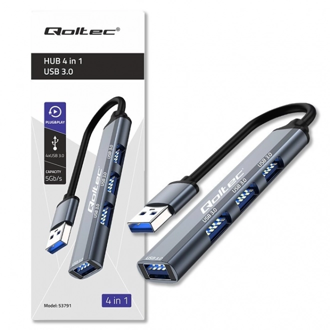 USB hub 3.0 Qoltec 4 porty