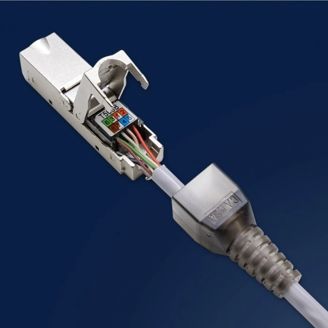 Nástrojovo nezávislá sieťová zásuvka RJ45 STP CAT6A