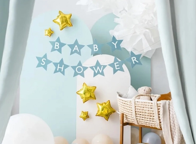 Baner Baby Shower svetlomodrý