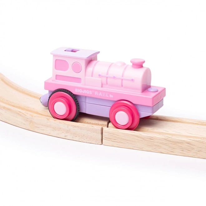 Bigjigs Rail Elektrická lokomotíva Strong Pink