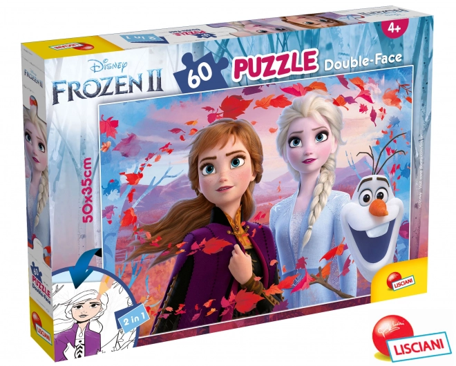 Frozen II obojstranné puzzle 60 dielikov 2v1