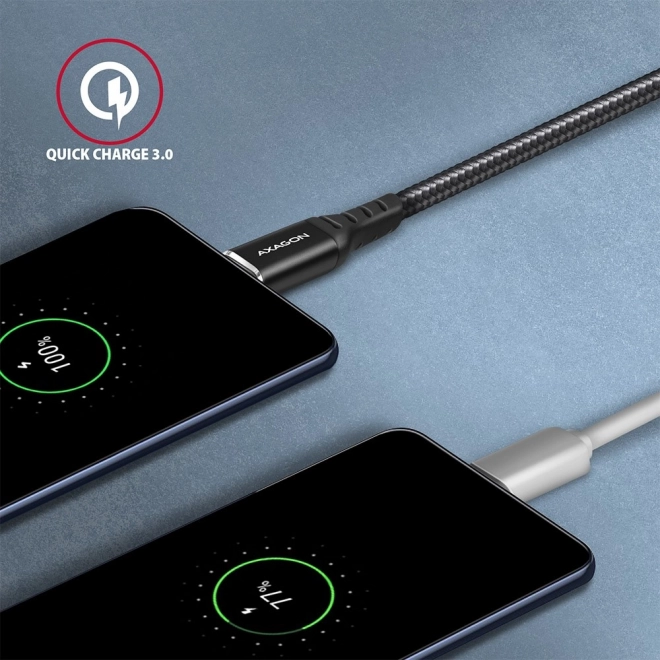 Premium USB-C na USB-A čierny kábel 2m
