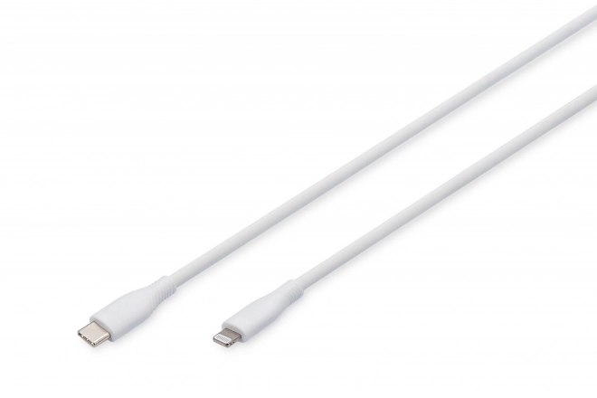 Silikónový nabíjací kábel USB-C - Lightning 60W Biela