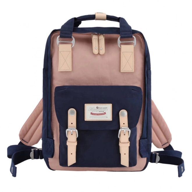 Batoh na notebook Himawari 14'' tmavomodrý a ružový