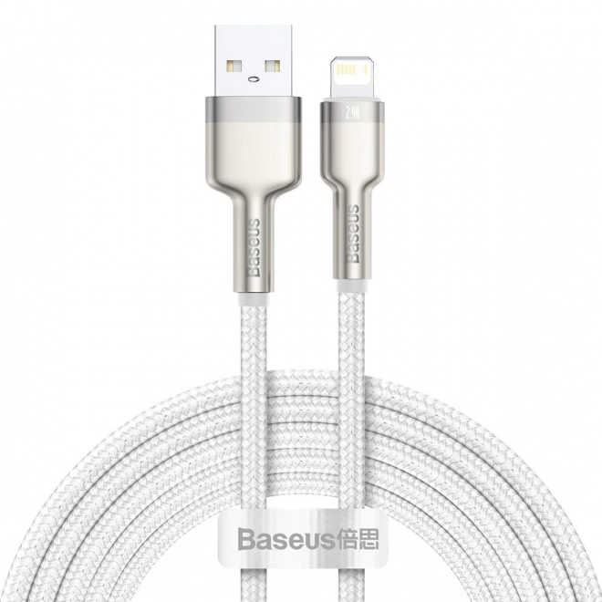 USB kábel pre Lightning Baseus Cafule 2,4A 2m biely