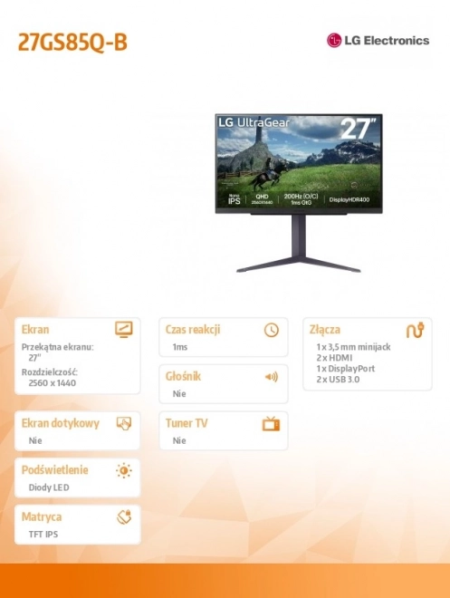 UltraGear herný monitor 27'' QHD