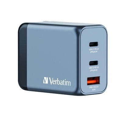 Nabíjačka Verbatim GaN 65W s USB-C a USB-A