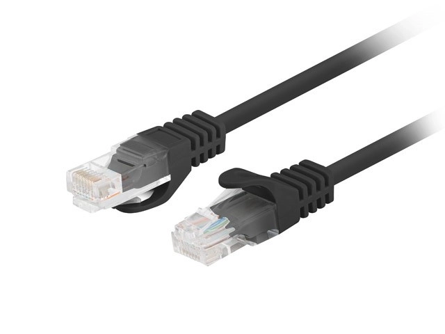Patchcord UTP kat.6 0,25m čierny 10-pack