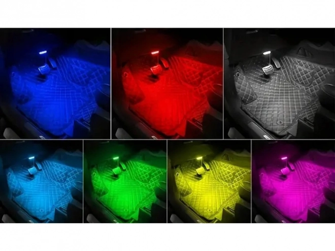 Bezdrôtová RGB LED lampička na auto