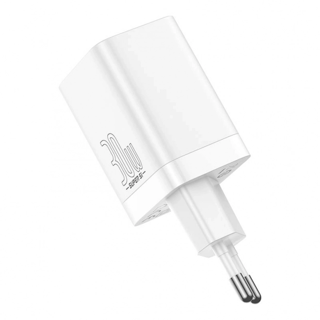 Rýchlonabíjačka Baseus Super Si Pro USB + USB-C 30 W (biela)