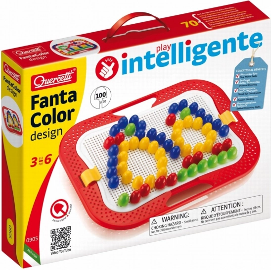Mozaika QUERCETTI Fanta Color Design – kreatívna pegboard sada pre deti