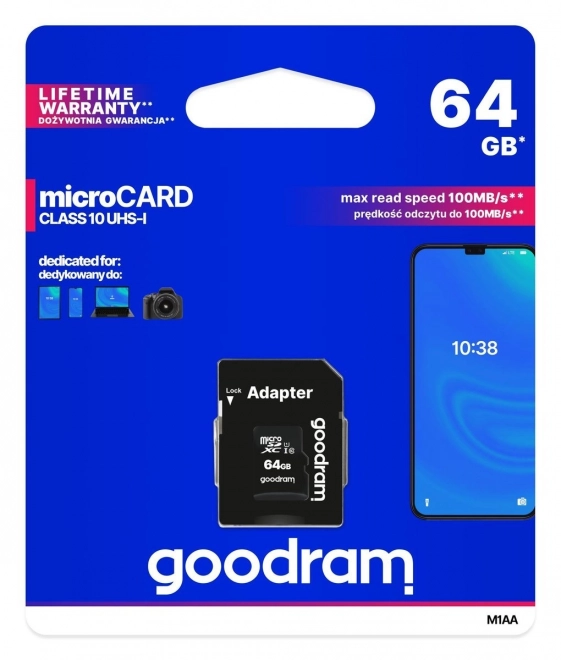 Pamäťová karta Goodram microSD 64GB