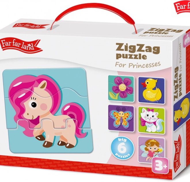 Puzzle ZigZag pre Princezné Far Far Land