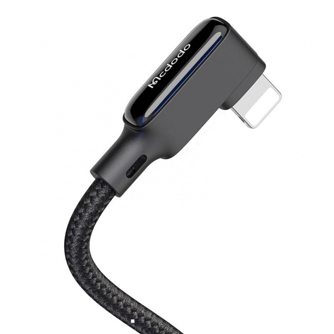 Úhlový USB-Lightning kabel McDodo 1,8 m čierny