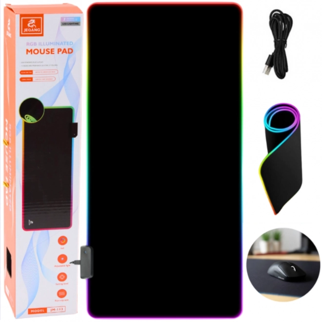 Podložka pod myš s LED osvetlením 80x30cm