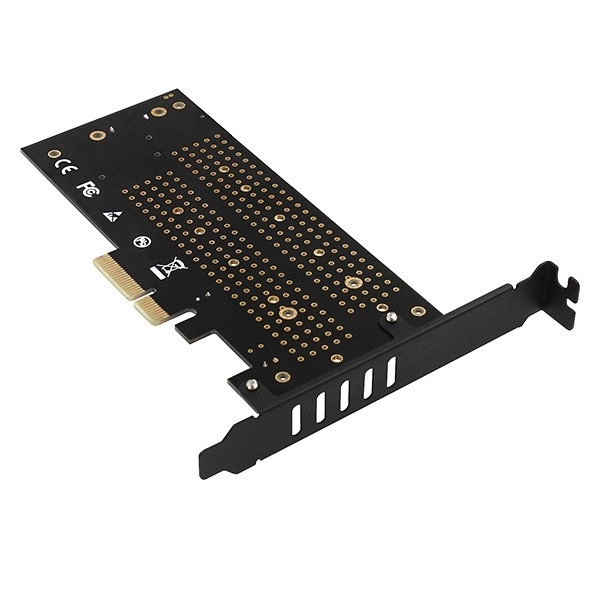 Adaptér PCIe na pripojenie diskov SSD M.2 NVMe a SATA