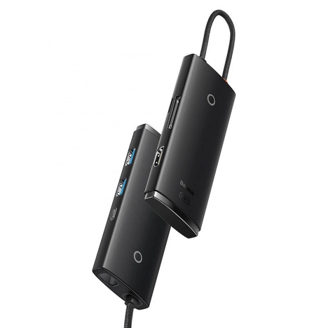 Rozbočovač Baseus Lite Series 6v1 USB-C čierny