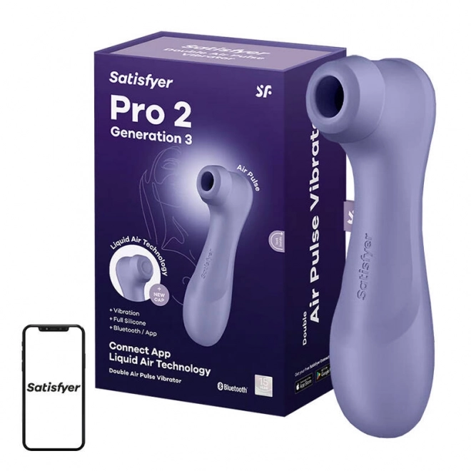 Masážny prístroj Satisfyer Pro 2 generácie 3 s aplikáciou fialový