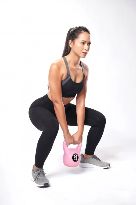 Kettlebell pre cvičenie 8 kg ružová ModernHome