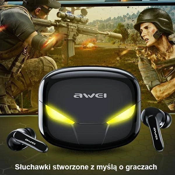 Bezdrôtové slúchadlá Awei T35 s dokovacou stanicou pre hráčov čierne