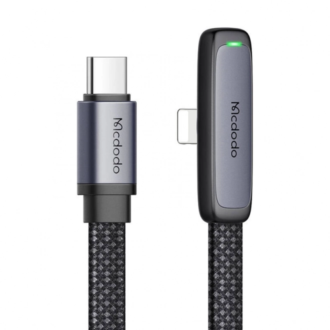 Mcdodo USB-C kábel, uhlový, 1,2 m čierny