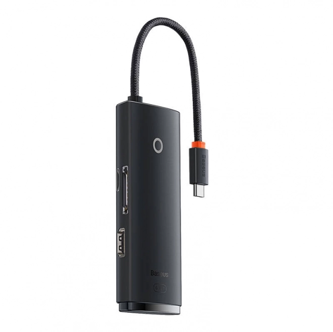 Baseus Lite Series Hub 6v1 USB-C na 2x USB 3.0 + USB-C + HDMI + SD/TF (čierny)