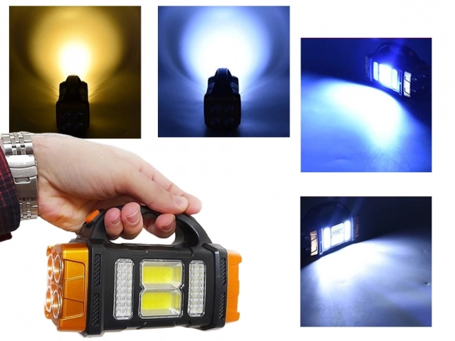 Prenosná solárna LED lampa s powerbankou