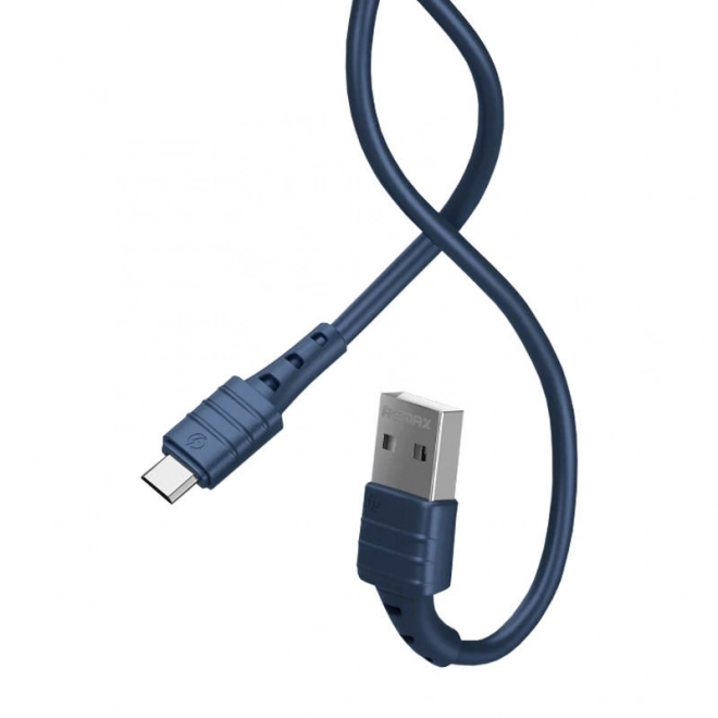 USB Micro nabíjací a dátový kábel Remax Zeron, 1 m, 2,4 A (modrý)