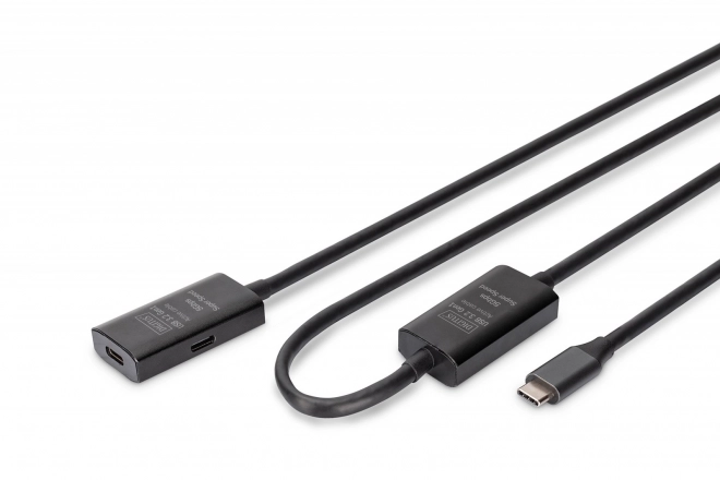 Aktívny predlžovací kábel USB-C - USB-C, USB 3.2 Gen1, 10m