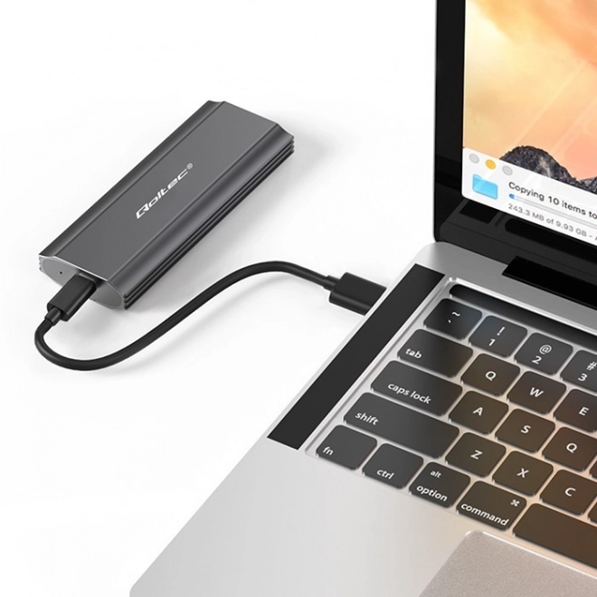 Qoltec obal na disk M.2 SSD 2TB USB-C