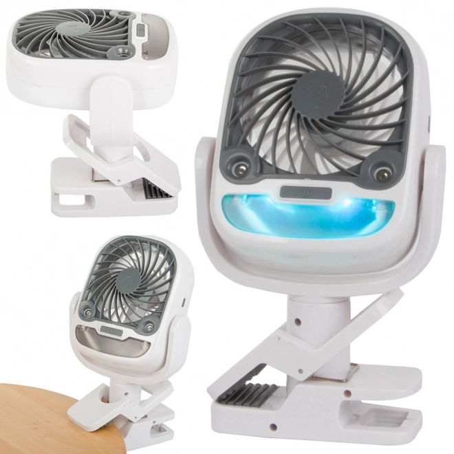 USB stolný ventilátor s RGB podsvietením a zvlhčovačom 2v1