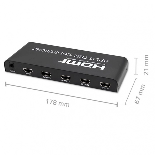 Aktívny HDMI rozdeľovač 4K