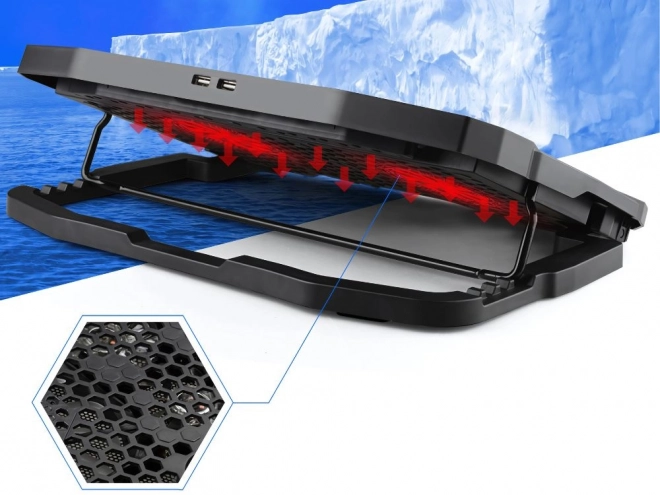 Nastavitelná chladicí podložka s USB portem
