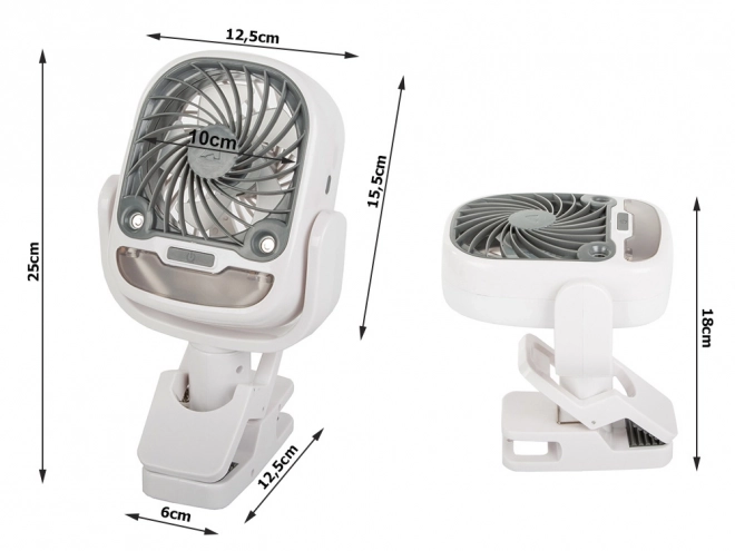 USB stolný ventilátor s RGB podsvietením a zvlhčovačom 2v1